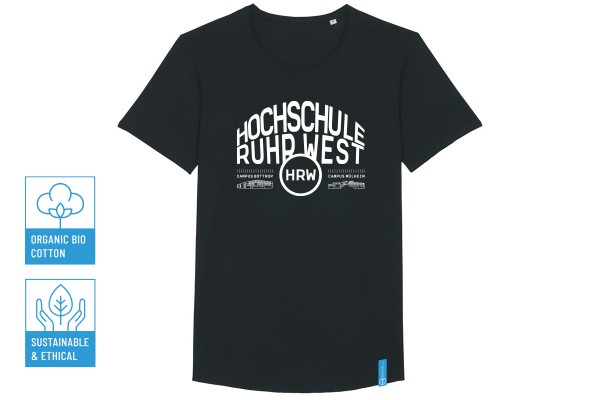 Unisex Roll-Up T-Shirt, schwarz